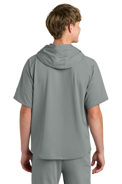 Grey Richardson Charge Performance Fleece Short Sleeve Hoodie RA7200SSH plain