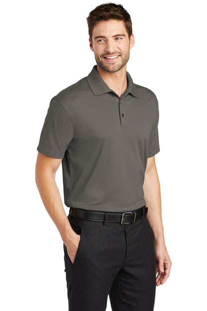 Grey Smoke Port Authority Rapid Dry Mesh Polo. K573 plain