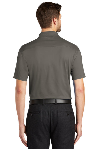 Grey Smoke Port Authority Rapid Dry Mesh Polo. K573 plain