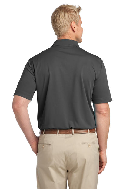 Grey Smoke Port Authority Tech Pique Polo. K527 plain