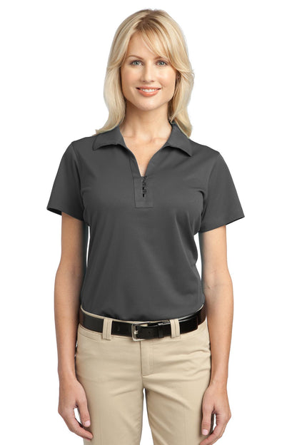 Grey Smoke Port Authority Women's Tech Pique Polo. L527 plain