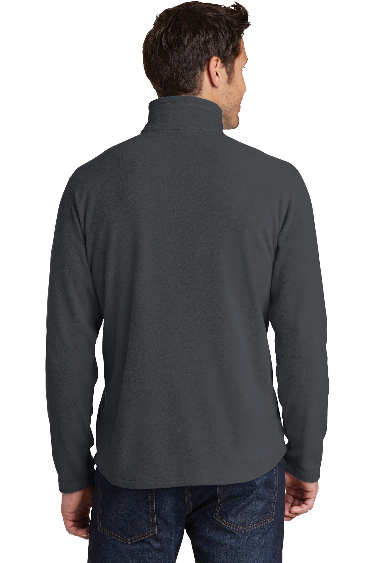 Grey Steel Eddie Bauer 1/2-Zip Microfleece Jacket. EB226 plain