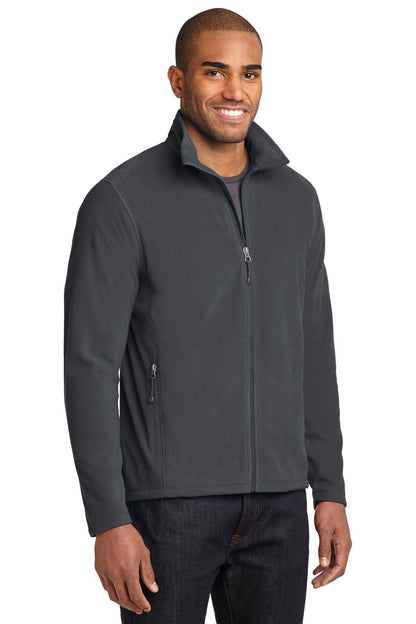 Grey Steel Eddie Bauer Full-Zip Microfleece Jacket. EB224 plain