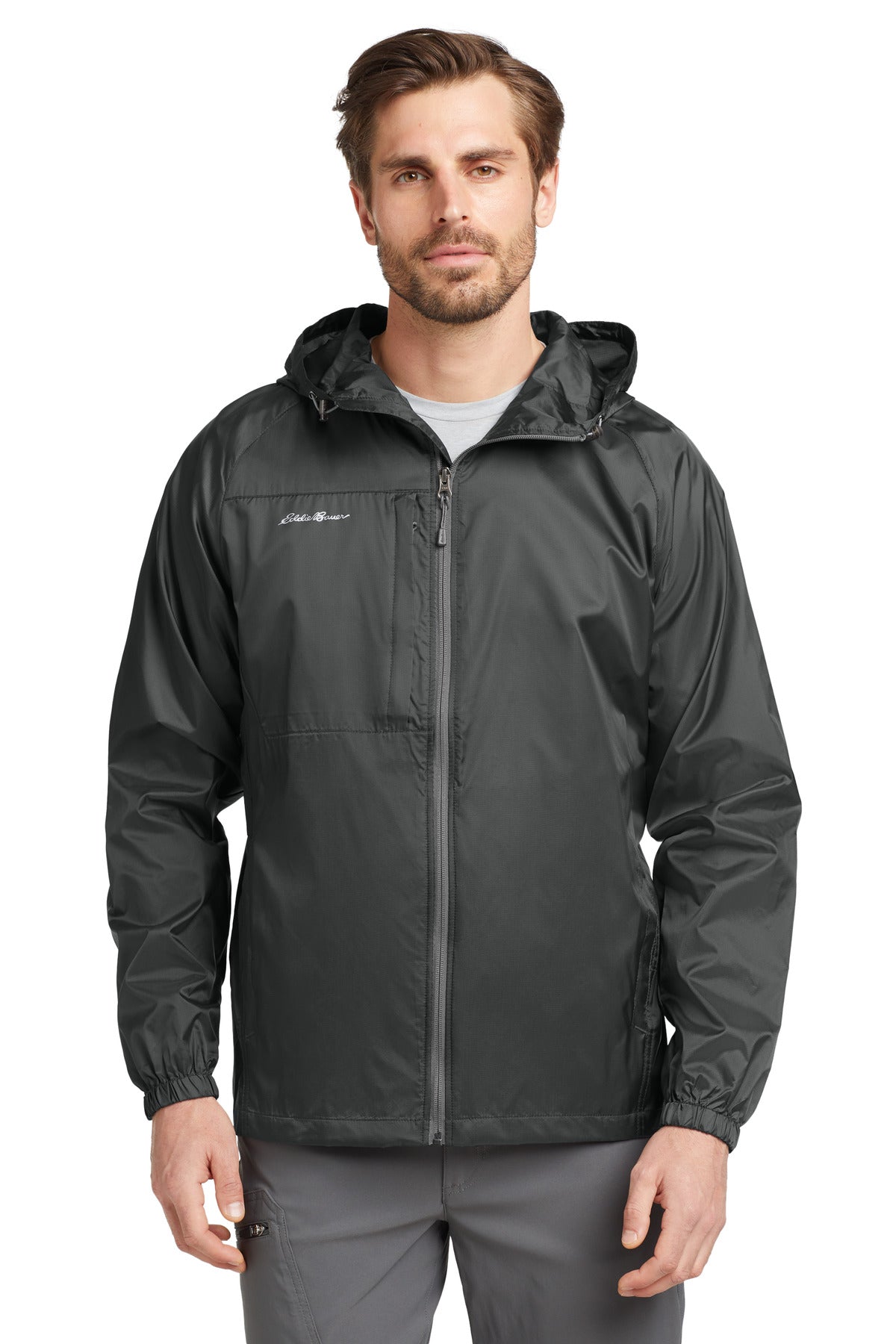 Grey Steel Eddie Bauer - Packable Wind Jacket. EB500