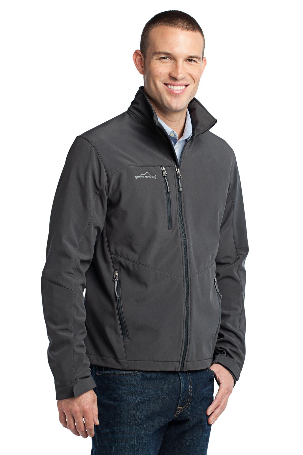 Grey Steel Eddie Bauer - Soft Shell Jacket. EB530 plain