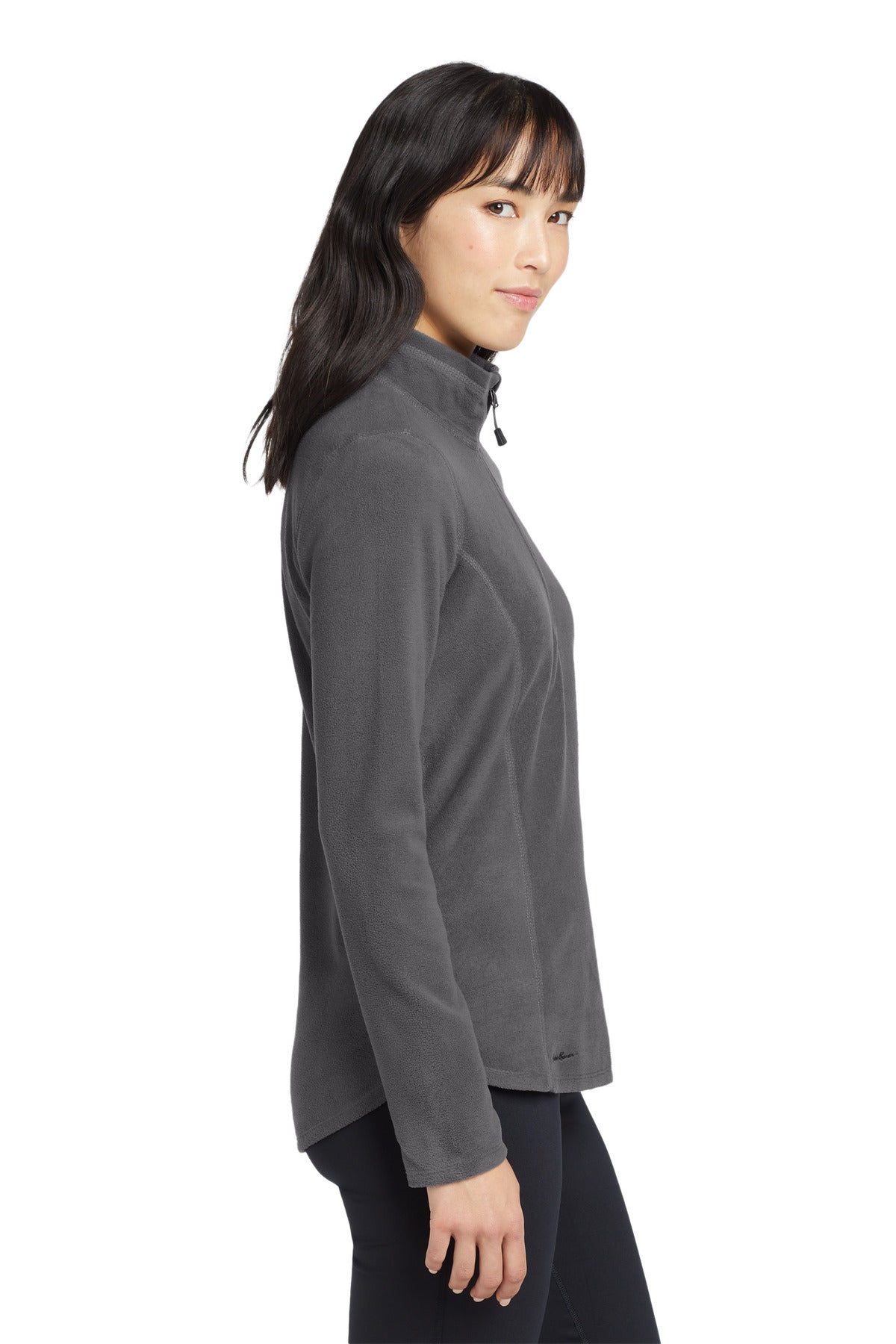 Grey Steel Eddie Bauer Women's 1/2-Zip Microfleece Jacket EB227 plain