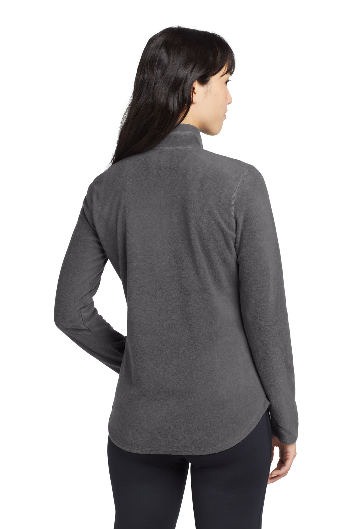 Grey Steel Eddie Bauer Women's 1/2-Zip Microfleece Jacket EB227 plain