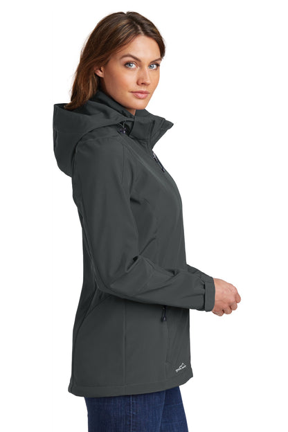 Grey Steel Eddie Bauer Women's Hooded Soft Shell Parka. EB537 plain