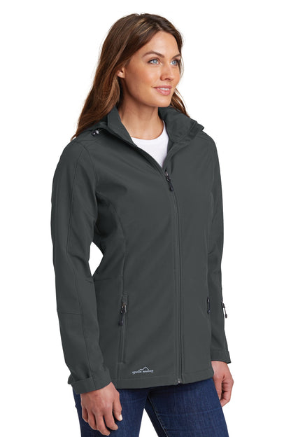 Grey Steel Eddie Bauer Women's Hooded Soft Shell Parka. EB537 plain