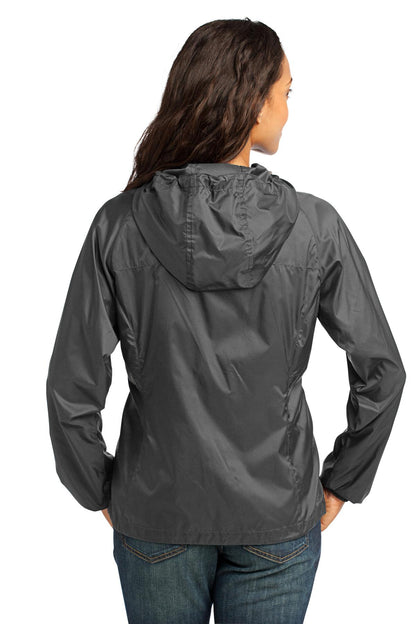 Grey Steel Eddie Bauer Women's Packable Wind Jacket. EB501 plain