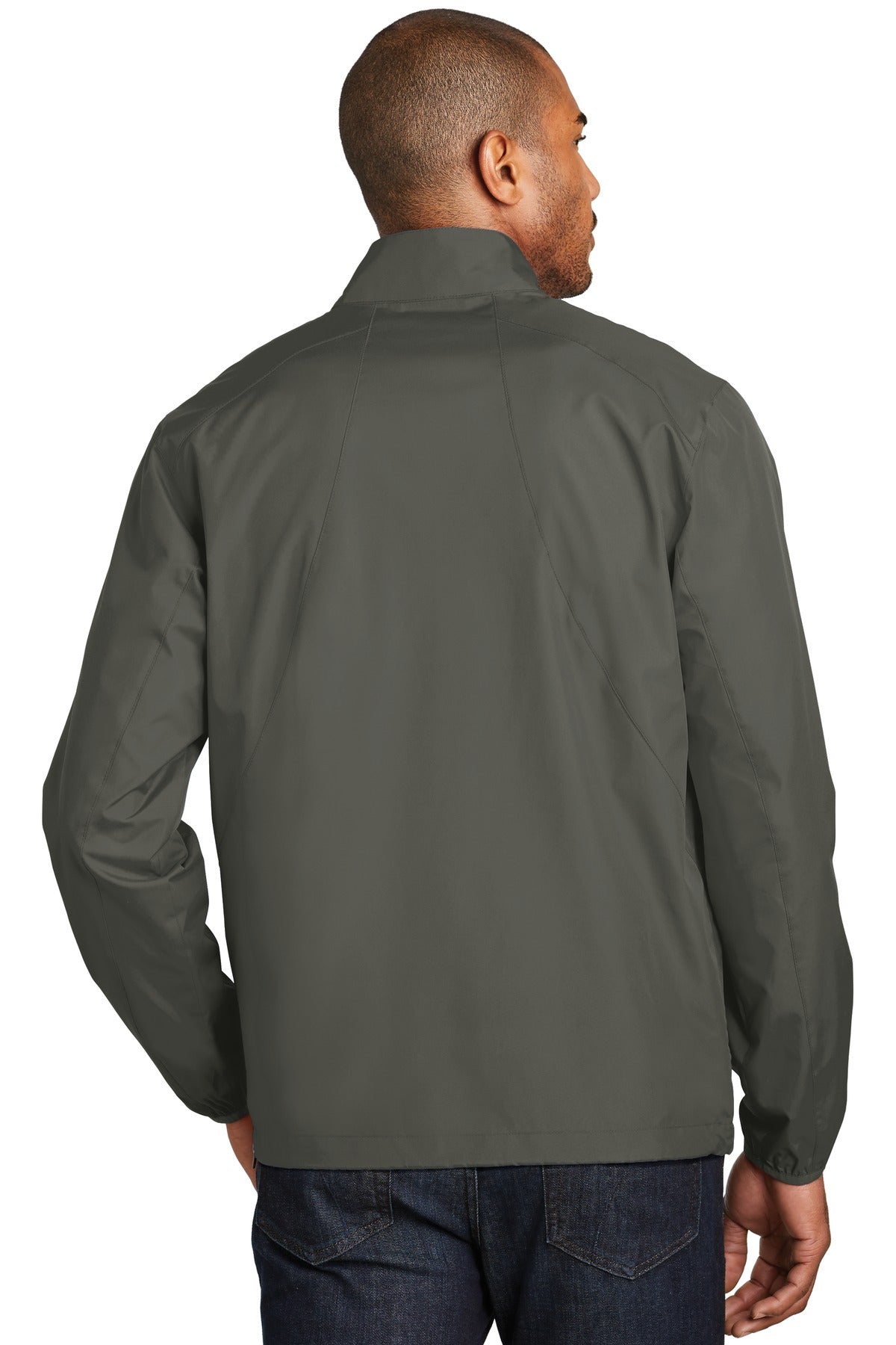 Grey Steel Port Authority Zephyr 1/2-Zip Pullover. J343 plain
