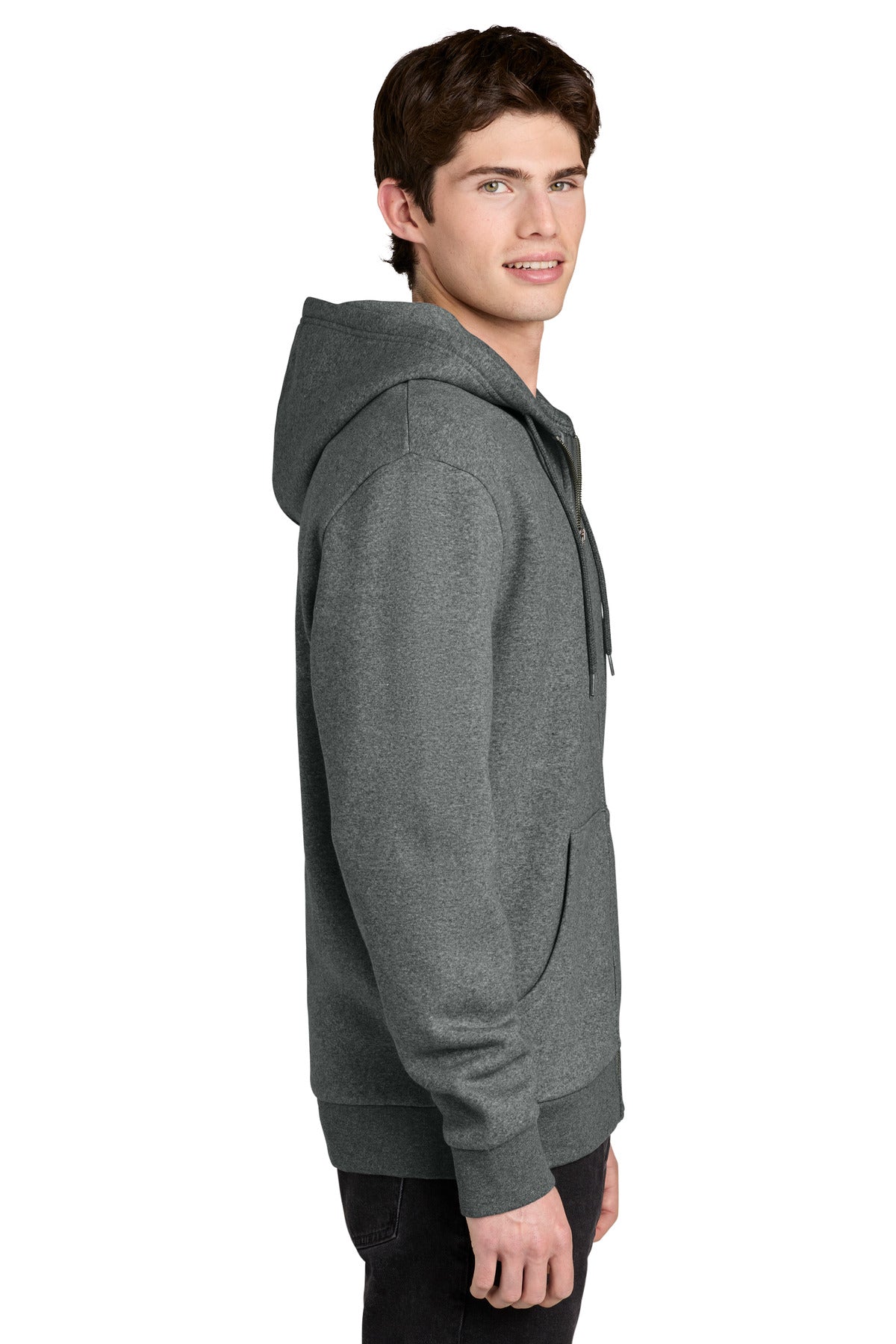GreyFrost District MelloFleece Full-Zip Hoodie DT6702 plain
