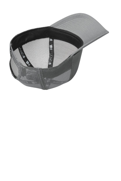 Grey/Grey New Era Snapback Trucker Cap. NE205 plain