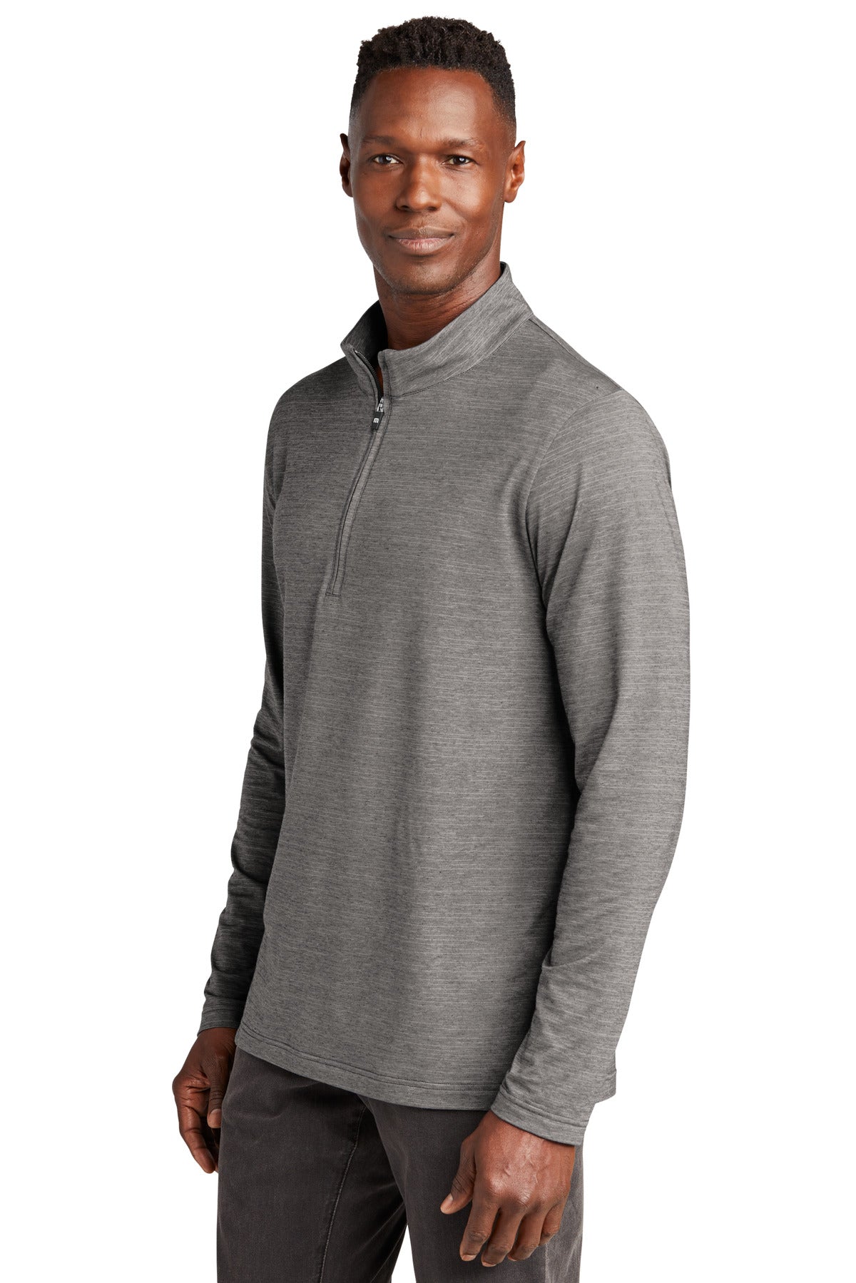 GreyHthr TravisMathew Crestview 1/4-Zip TM1MW452 plain