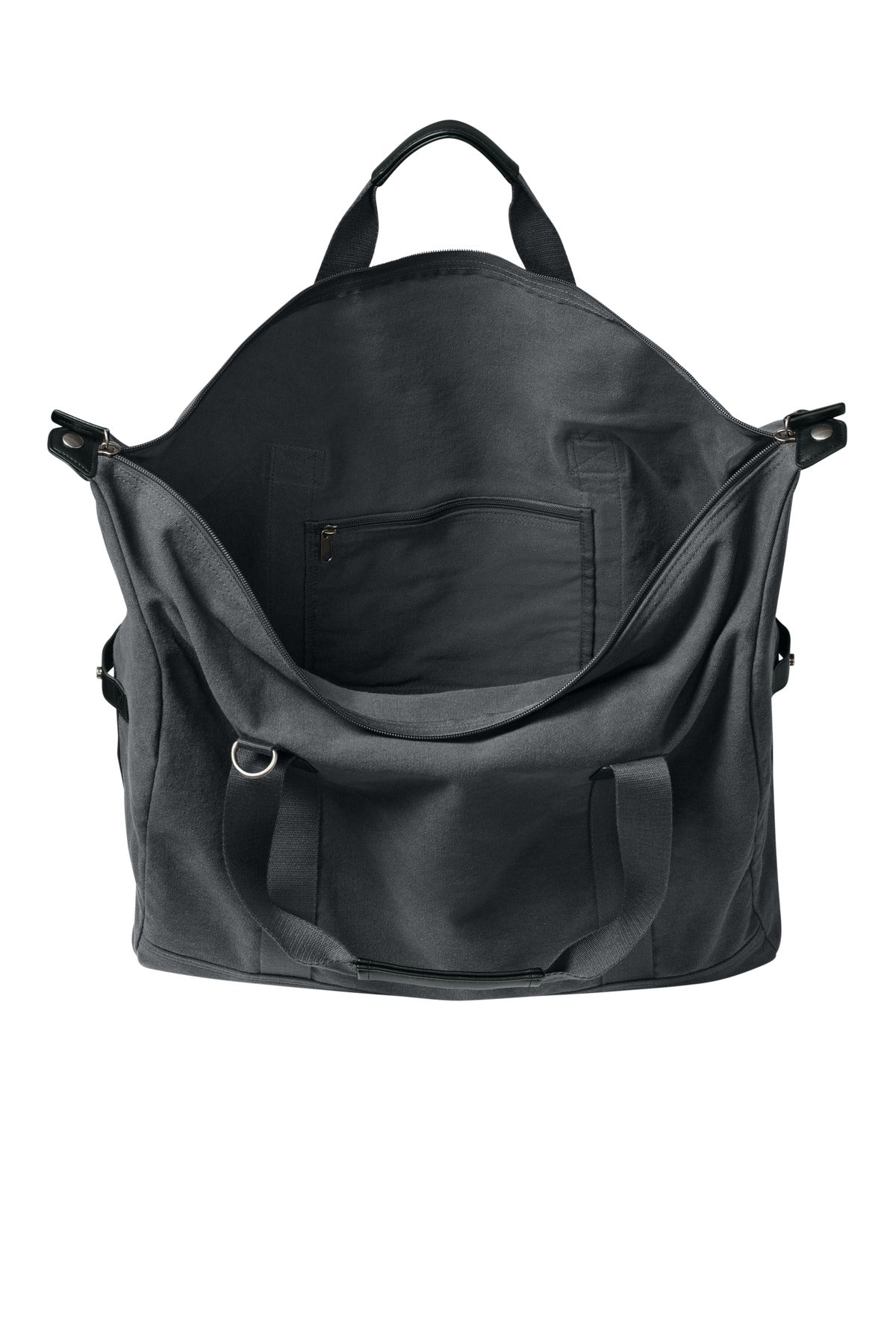 GreySteel Port Authority Washed Canvas Duffel BG8030 plain