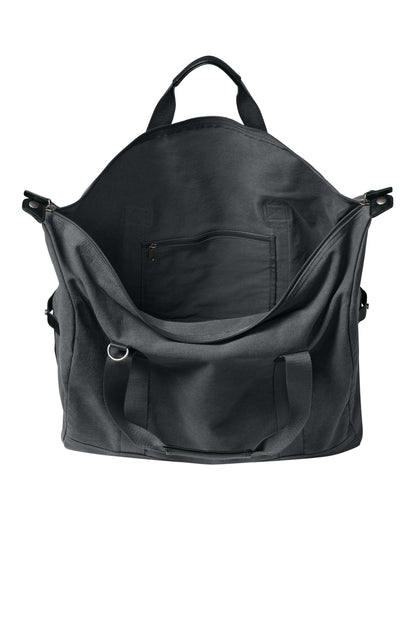 GreySteel Port Authority Washed Canvas Duffel BG8030 plain