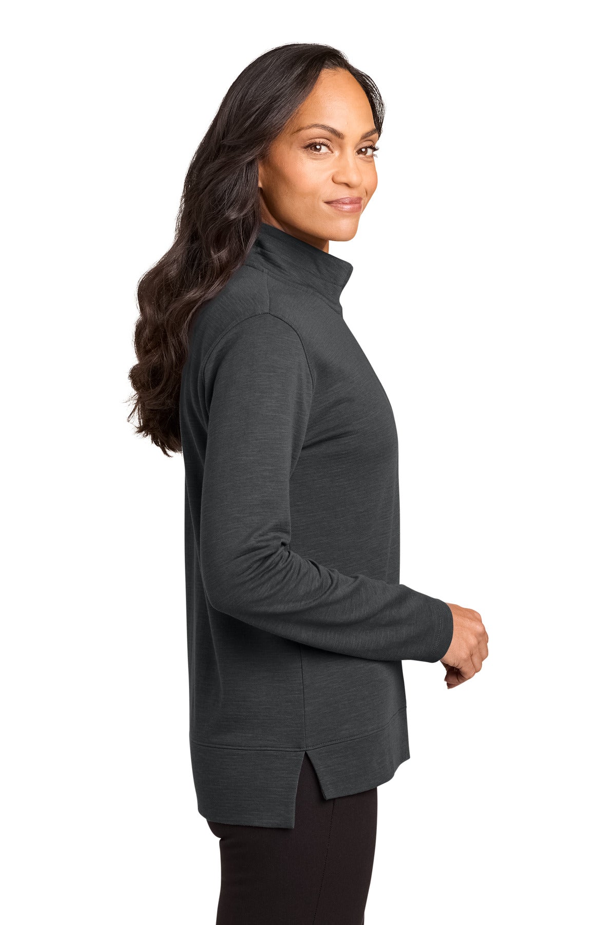 GreySteel Port Authority Women's Breakwater 1/4-Zip LK821 plain