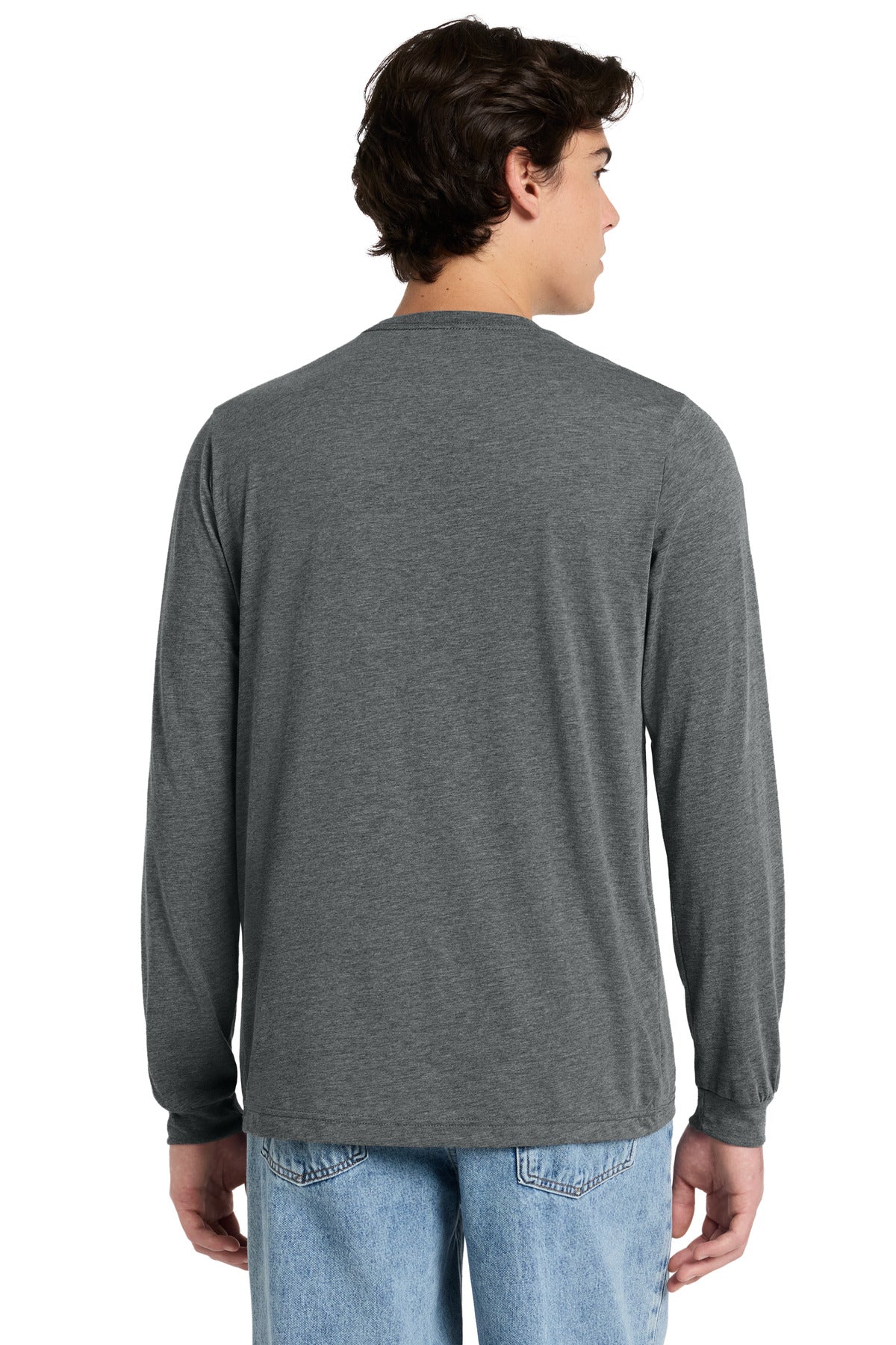 GreyTB BELLA+CANVAS Unisex Triblend Long Sleeve Tee BC3513 plain