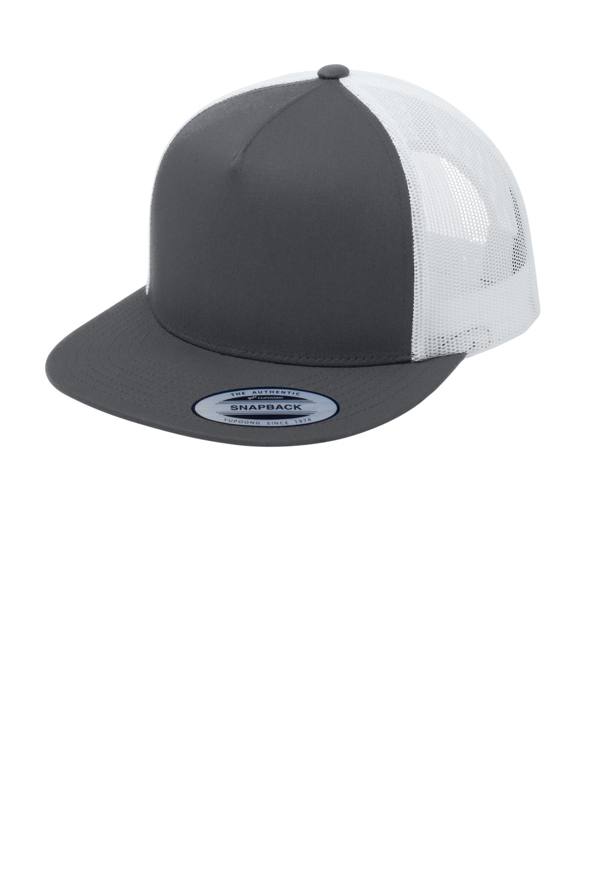 Grph/White Sport-Tek YP Classics 5-Panel Classic Trucker Mesh Back Cap. STC38