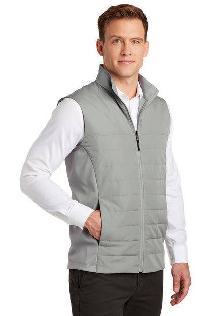 Gusty Grey Port Authority Collective Insulated Vest. J903 plain
