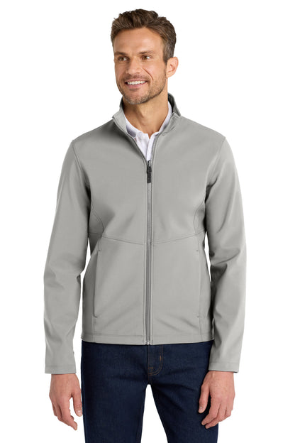Gusty Grey Port Authority Collective Soft Shell Jacket. J901 plain