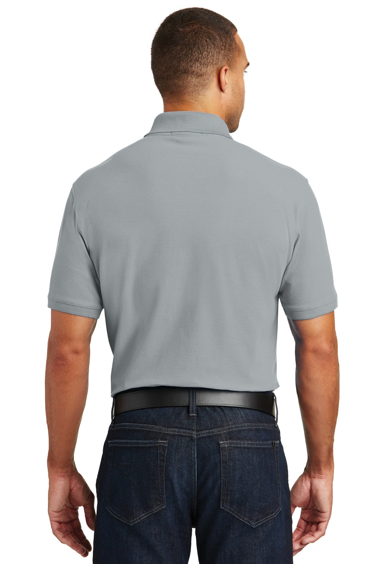 Gusty Grey Port Authority Core Classic Pique Polo. K100 plain