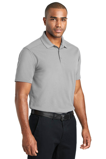 Gusty Grey Port Authority EZPerformance Pique Polo. K600 plain
