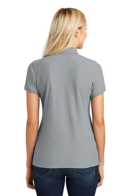 Gusty Grey Port Authority Women's Core Classic Pique Polo. L100 plain