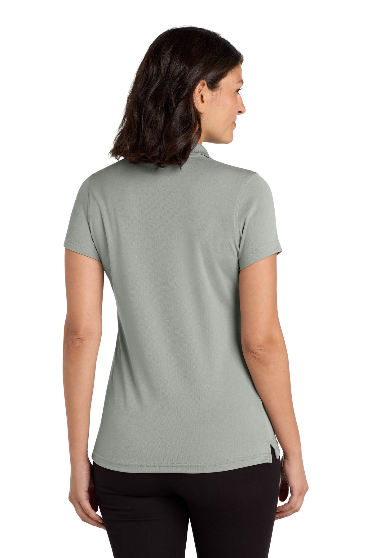 Gusty Grey Port Authority Women's Dry Zone UV Micro-Mesh Polo. LK110 plain