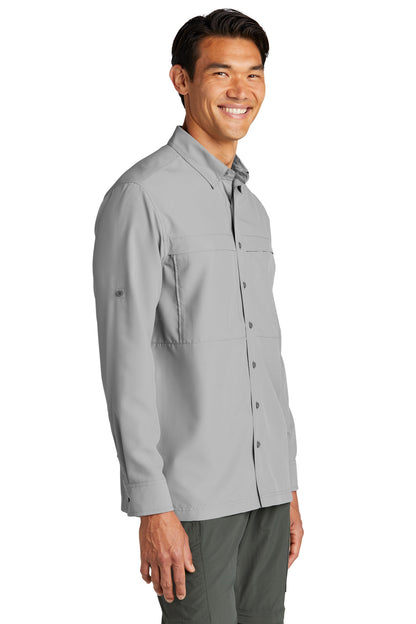 GustyGrey Port Authority Long Sleeve UV Daybreak Shirt W960 plain