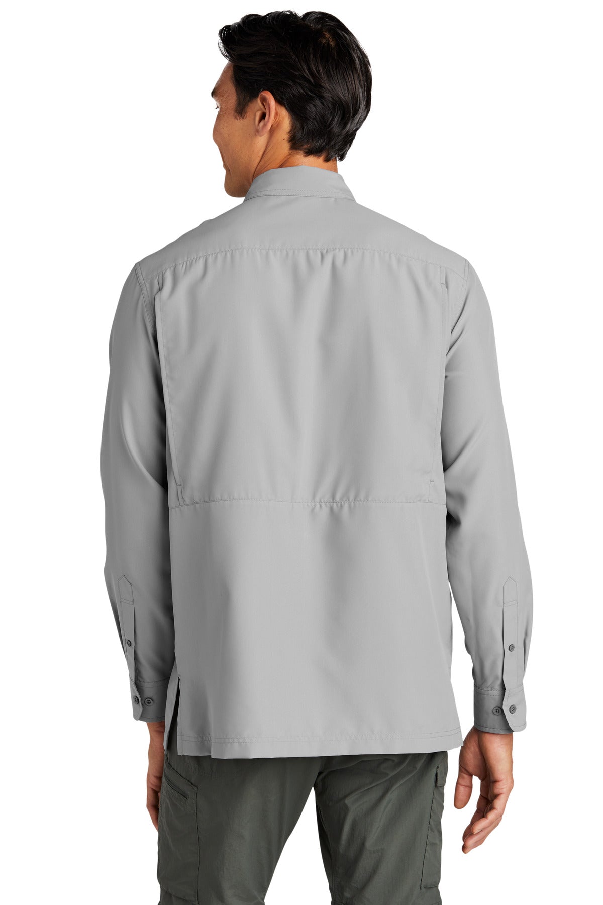 GustyGrey Port Authority Long Sleeve UV Daybreak Shirt W960 plain