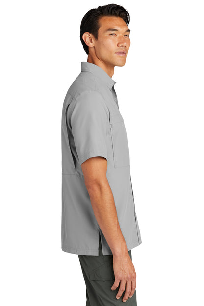 GustyGrey Port Authority Short Sleeve UV Daybreak Shirt W961 plain