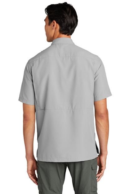GustyGrey Port Authority Short Sleeve UV Daybreak Shirt W961 plain