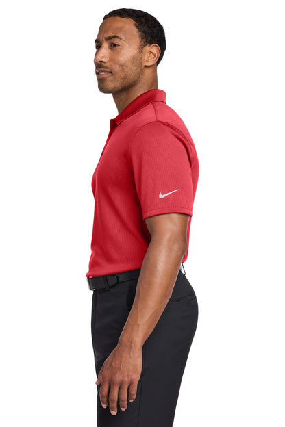 Gym Red Nike Dri-FIT Hex Textured Polo. NKAH6266 plain