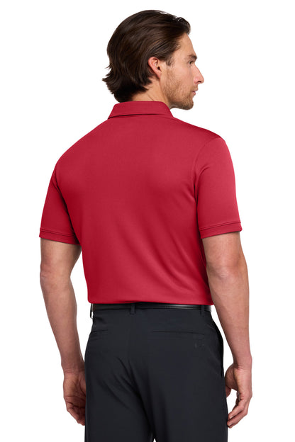 Gym Red Nike Dri-FIT Solid Icon Pique Modern Fit Polo. 746099 plain