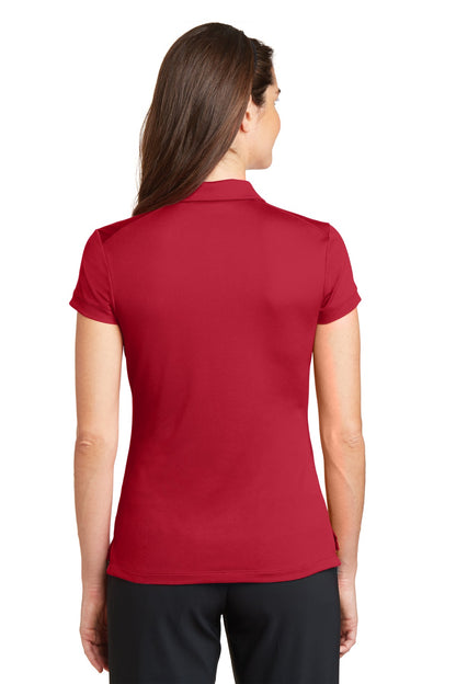 Gym Red Nike Women's Dri-FIT Solid Icon Pique Modern Fit Polo. 746100 plain