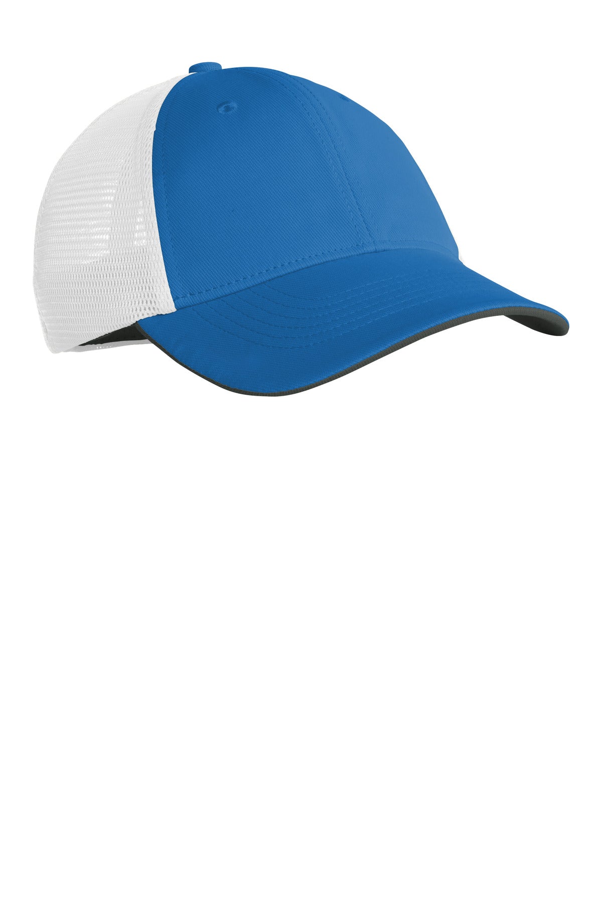GymBl/Wht Nike Stretch-to-Fit Mesh Back Cap NKFB6448 plain