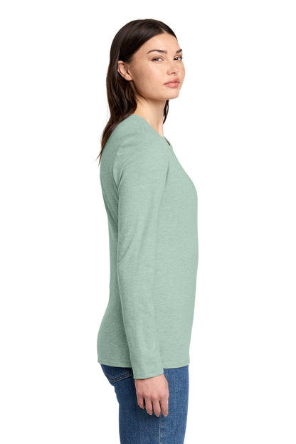 HdDstySage District Women's Perfect Blend CVC Long Sleeve Tee DT110 plain