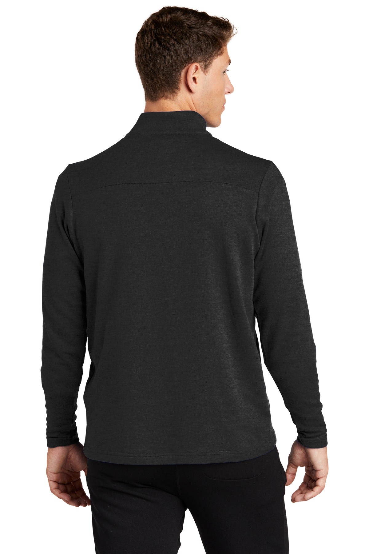 Heather Black Sport-Tek Lightweight French Terry 1/4-Zip Pullover. ST273 plain