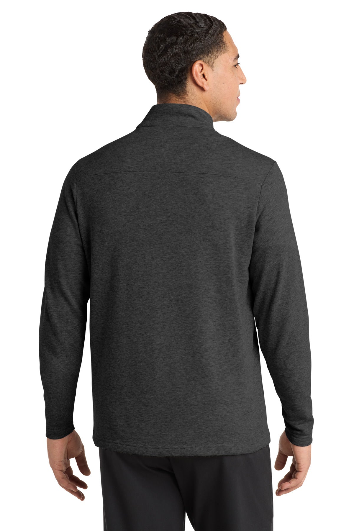 Heather Black Sport-Tek Lightweight French Terry 1/4-Zip Pullover. ST273 plain