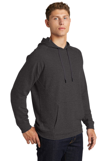 Heather Black Sport-Tek Lightweight French Terry Pullover Hoodie. ST272 plain