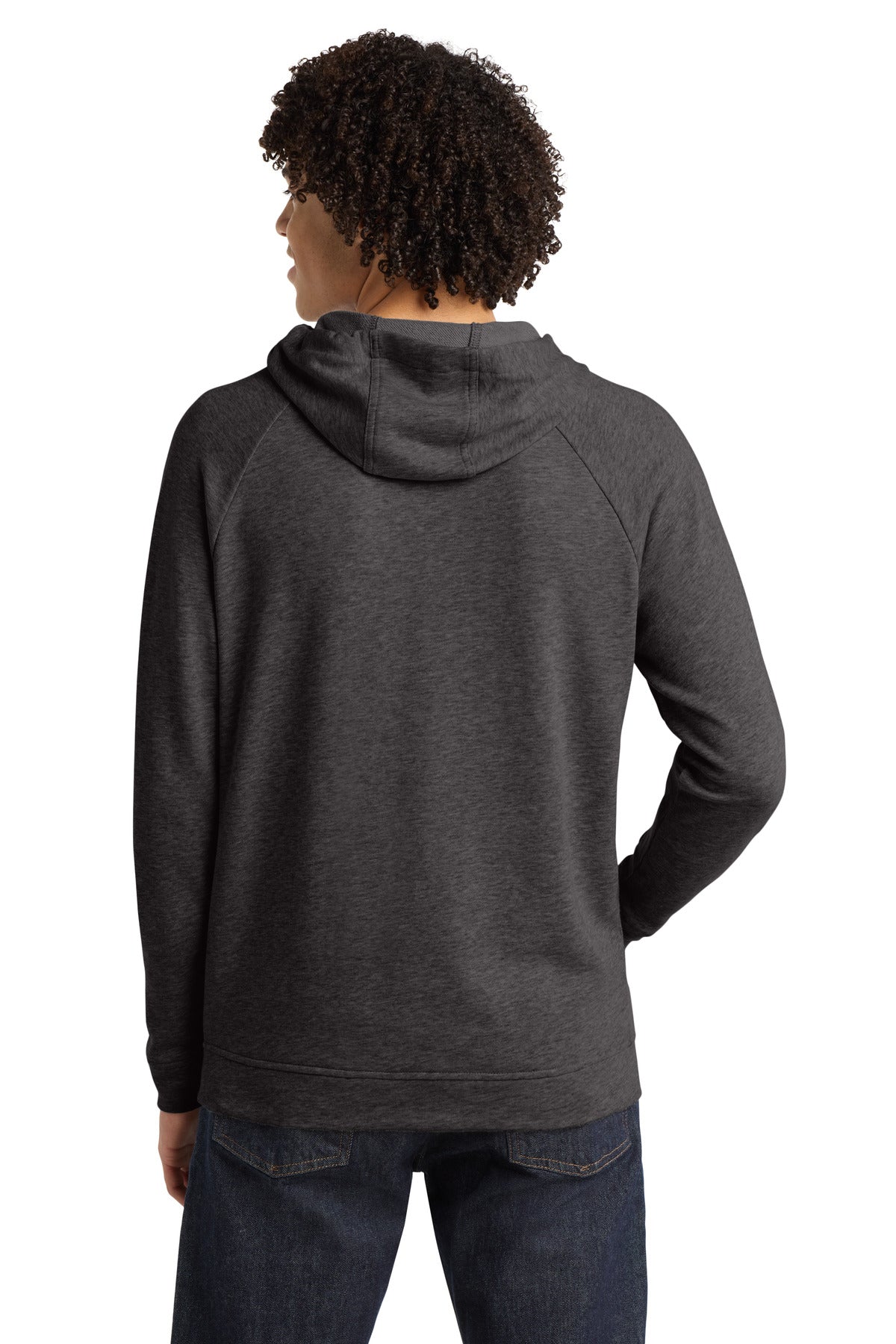 Heather Black Sport-Tek Lightweight French Terry Pullover Hoodie. ST272 plain