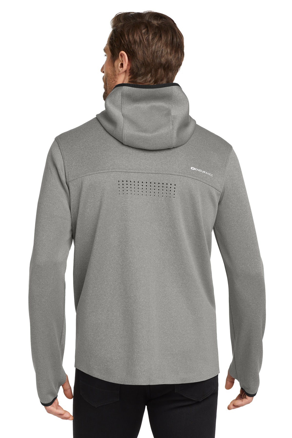 Heather Grey OGIO Stealth Full-Zip Jacket. OE728 plain