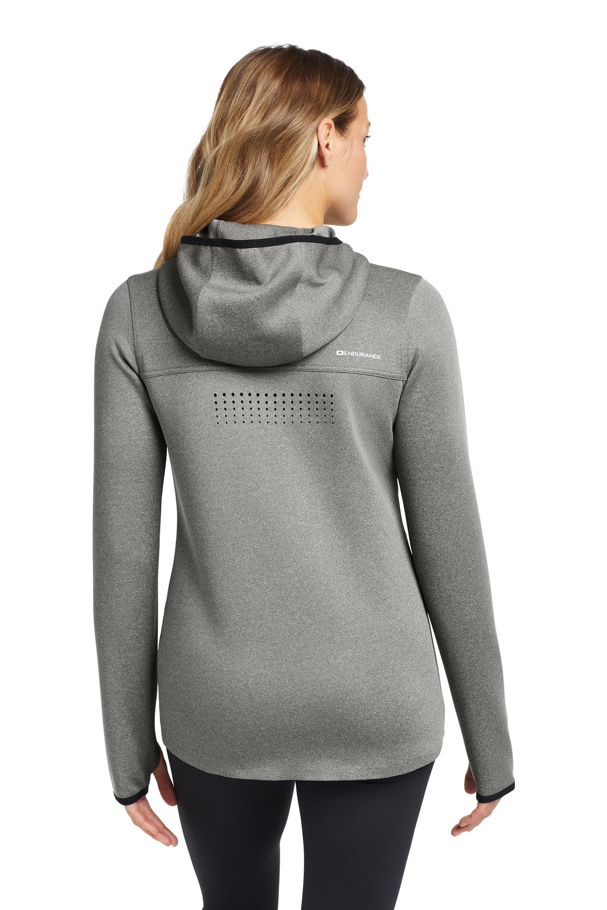 Heather Grey OGIO Women's Stealth Full-Zip Jacket. LOE728 plain