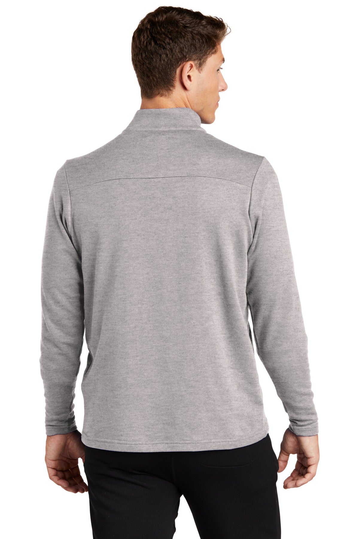Heather Grey Sport-Tek Lightweight French Terry 1/4-Zip Pullover. ST273 plain