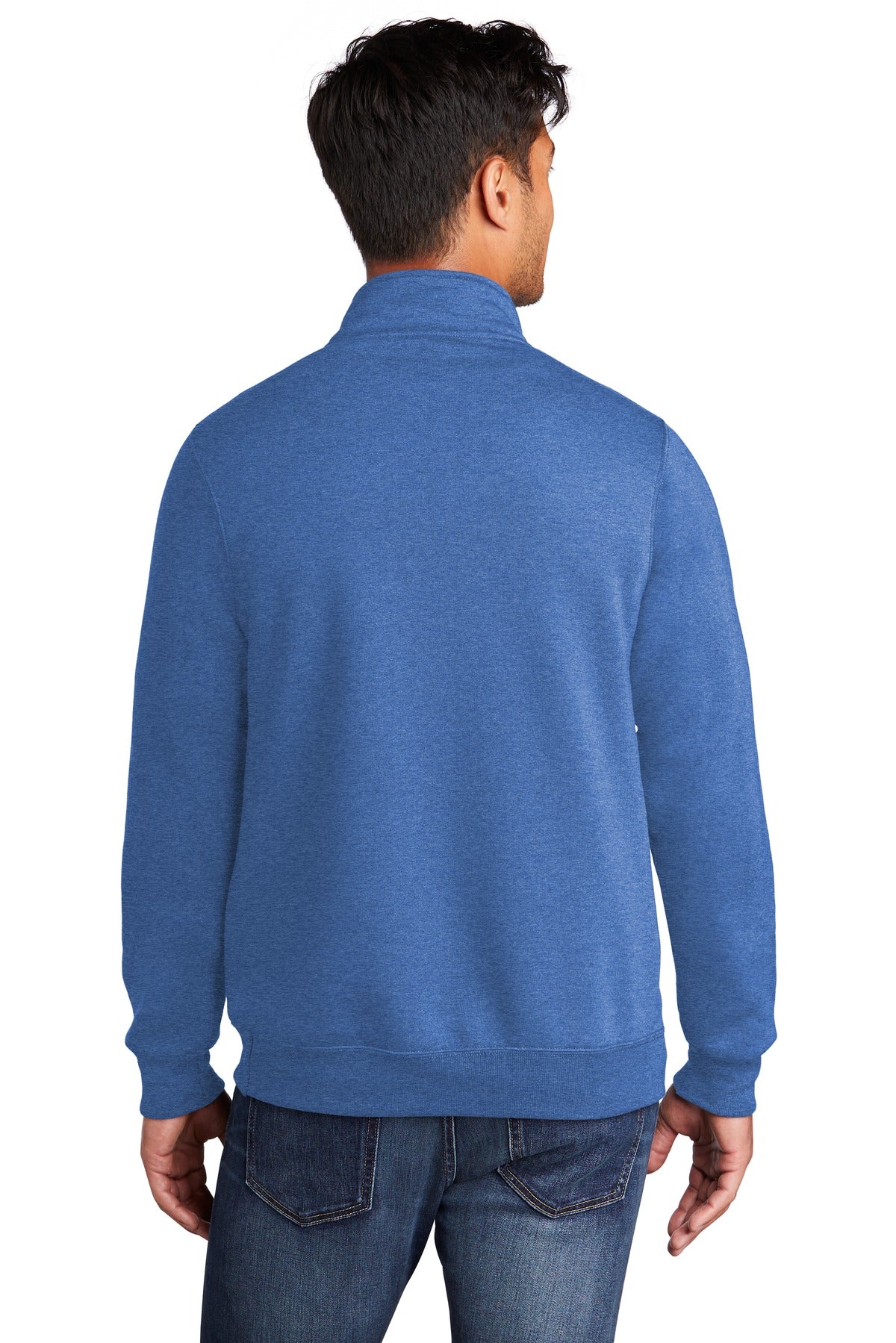Heather Royal Port & Co Core Fleece 1/4-Zip Pullover Sweatshirt PC78Q