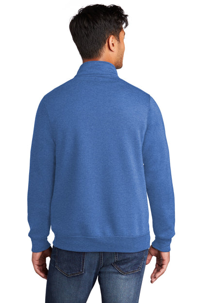 Heather Royal Port & Co Core Fleece 1/4-Zip Pullover Sweatshirt PC78Q