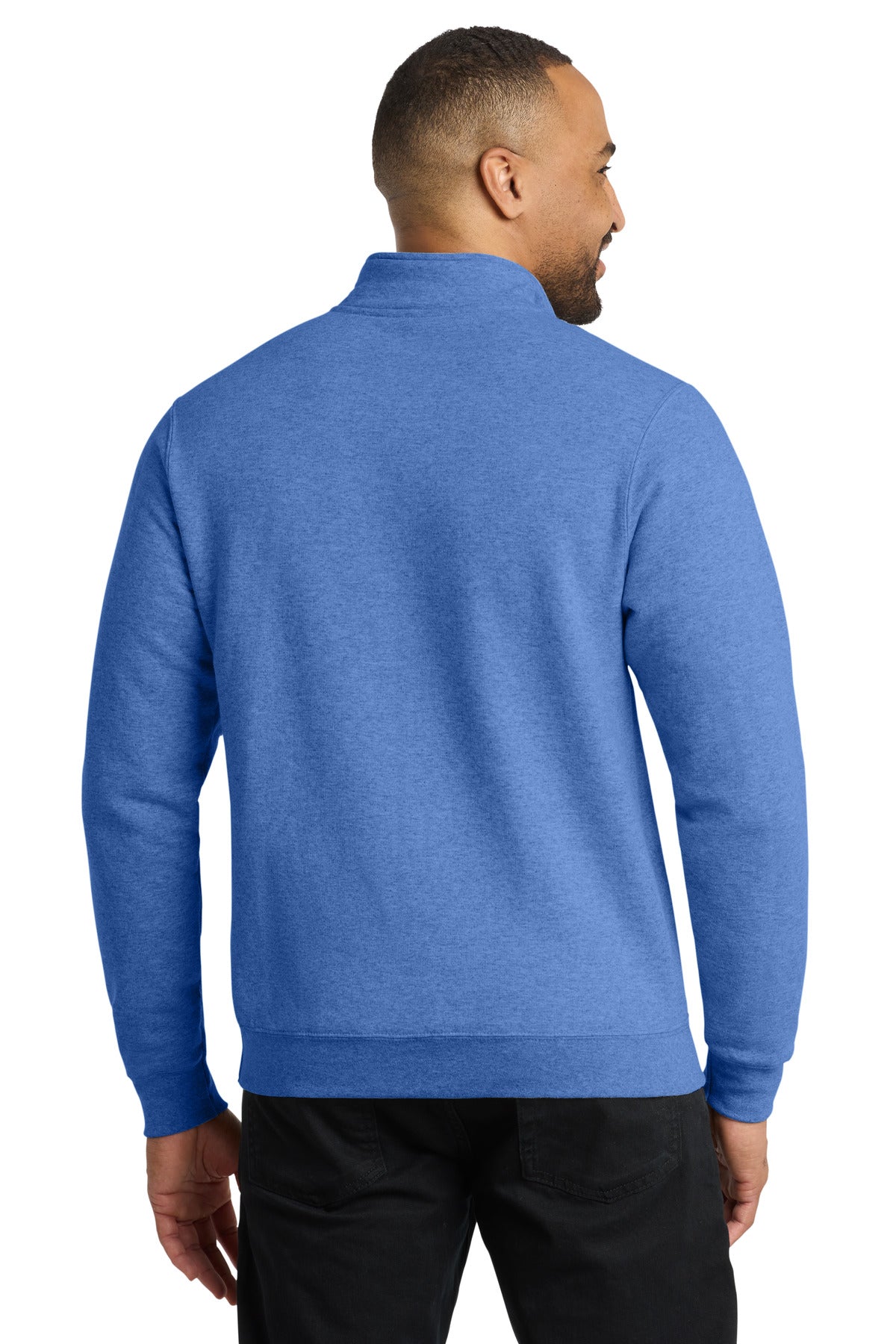 Heather Royal Port & Co Core Fleece 1/4-Zip Pullover Sweatshirt PC78Q