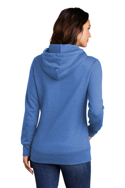 Heather Royal Port & Co Women's Core Fleece Pullover Hooded Sweatshirt LPC78H plain