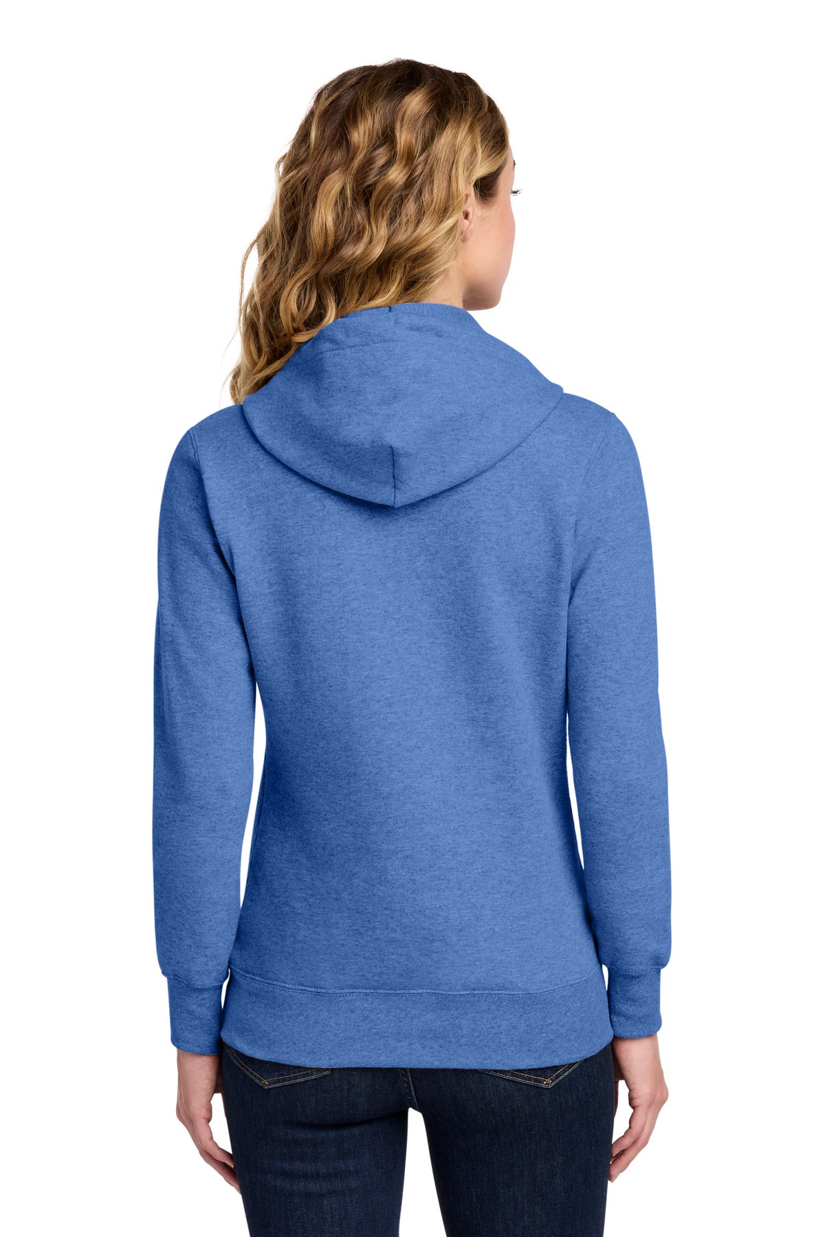 Heather Royal Port & Co Women's Core Fleece Pullover Hooded Sweatshirt LPC78H plain